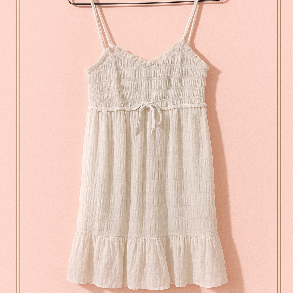 Soft feminine ruffle mini dress